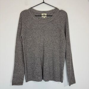 Qi Cashmere Waffle Knit Cashmere Sweater S